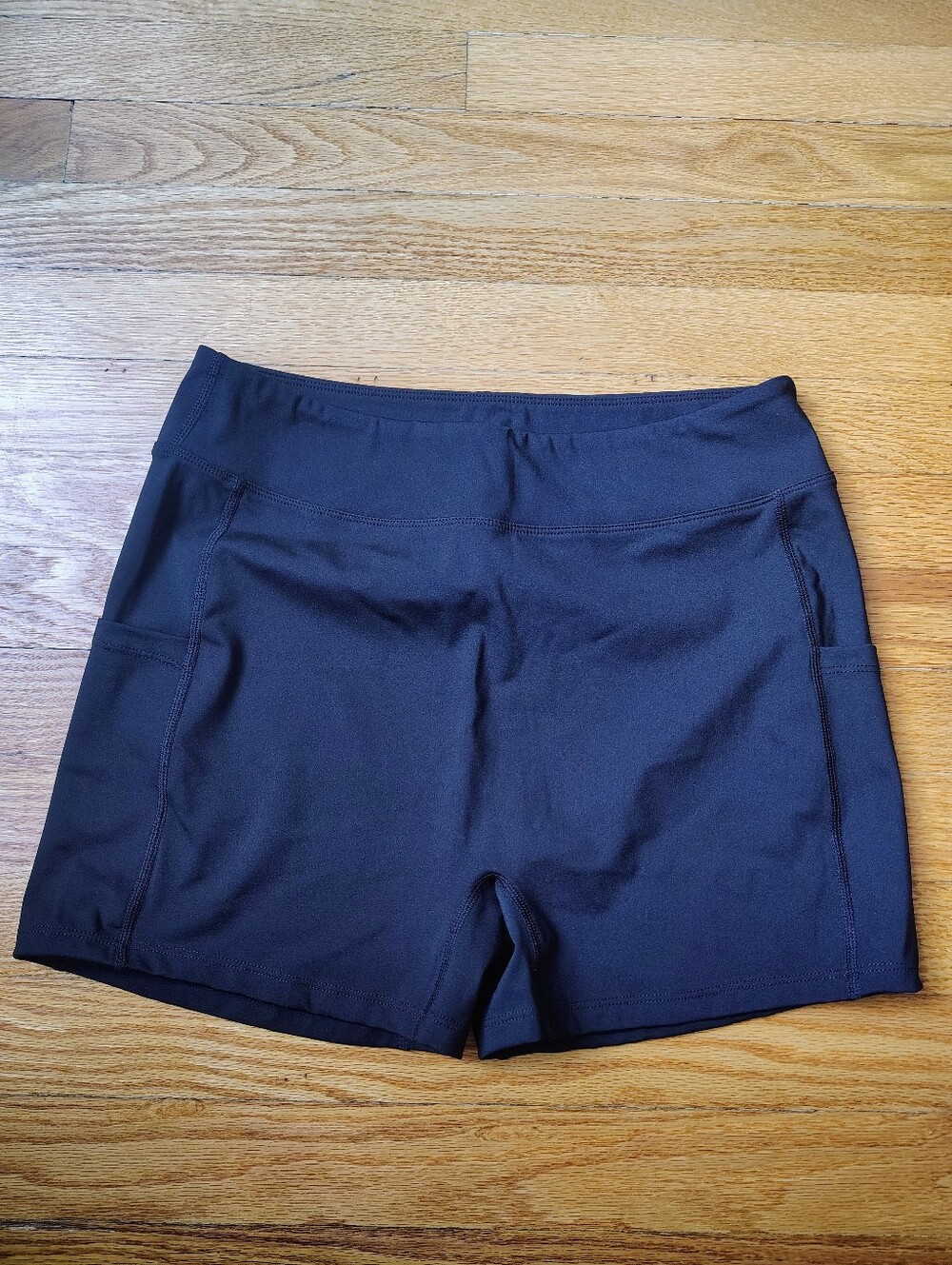 Women's Black Active Halara Shorts - Comfortable High-Waist Performance Size L
